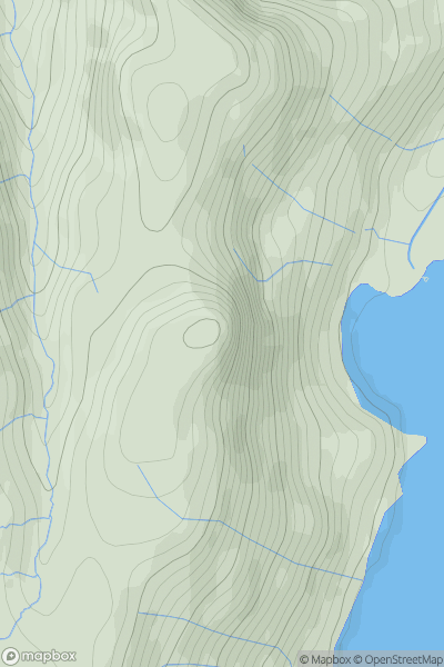 Thumbnail image for Raven Crag [Lake District C&W] showing contour plot for surrounding peak